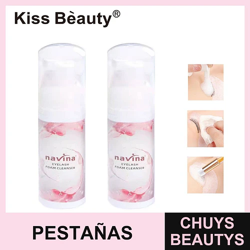 Limpiador de pestañas en espuma Navina para extensiones y naturales - Chuys Beautys | Chuys Beautys