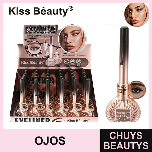 Delineador de Ojos Líquido Ultra Mate Kiss Beauty Larga Duración - Chuys Beautys | Chuys Beautys