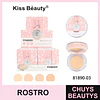 Polvo Compacto Matte Larga Duración Kiss Beauty 24H 7