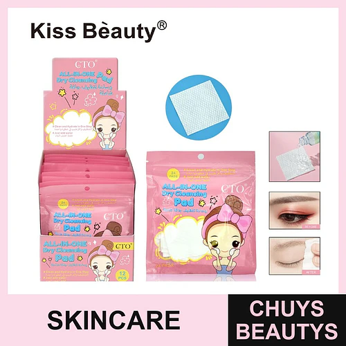 Almohadillas Limpiadoras Faciales Secas Todo en Uno Kiss Beauty - Chuys Beautys | Chuys Beautys