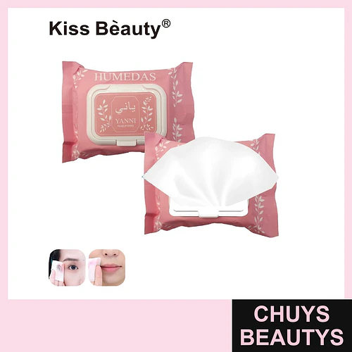 Toallitas Desmaquillantes Suaves Yanni de Kiss Beauty, 72 Unidades - Chuys Beautys | Chuys Beautys