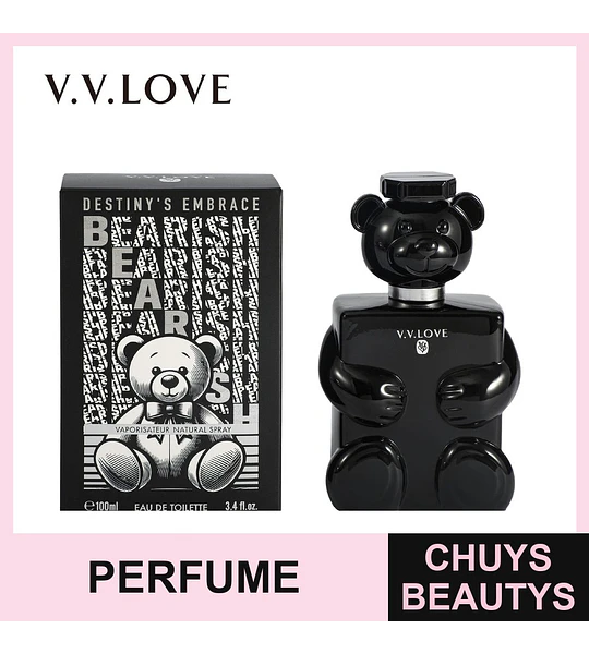 Eau de Toilette V.V.LOVE Bearish Black Teddy para hombre 100ml