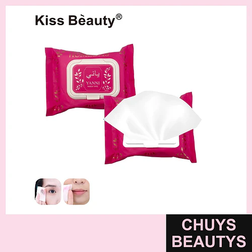 Toallitas Desmaquillantes YANNI Kiss Beauty para Rostro y Ojos - Chuys Beautys | Chuys Beautys