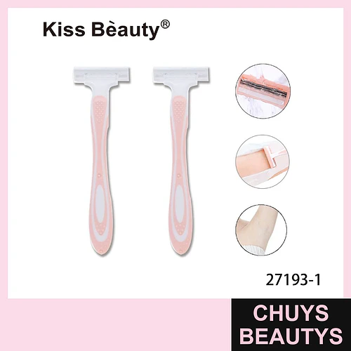 Maquinilla de afeitar desechable doble hoja Kiss Bèauty para mujer - Chuys Beautys | Chuys Beautys