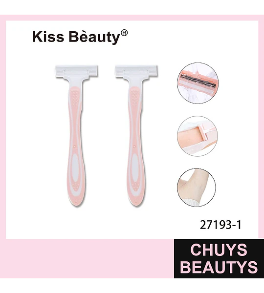 Maquinilla de afeitar desechable doble hoja Kiss Bèauty para mujer