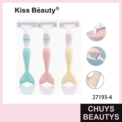 Set de Depiladoras Desechables con Mango Diseño Sirena Kiss Beauty - Chuys Beautys | Chuys Beautys