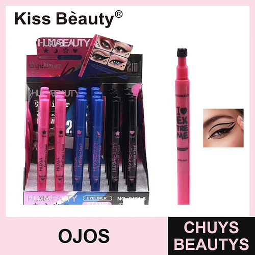 Delineador de Ojos Doble Punta con Sello HUXIABEAUTY para un Trazo Perfecto - Chuys Beautys | Chuys Beautys