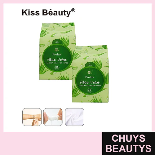 Toallitas Desmaquillantes Prolux Aloe Vera Kiss Bèauty 30 Hojas - Chuys Beautys | Chuys Beautys