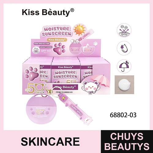 Protector Solar Hidratante SPF 50+ PA++++ Kiss Bèauty con Alta Protección - Chuys Beautys | Chuys Beautys
