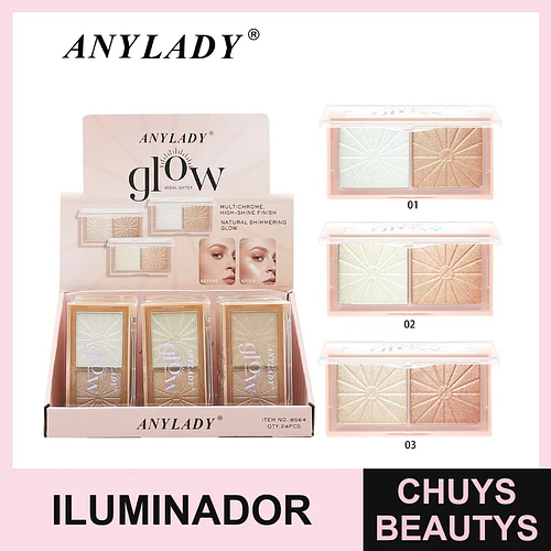 ANYLADY Glow Paleta Iluminadora Multicromática de Alto Brillo - Chuys Beautys | Chuys Beautys