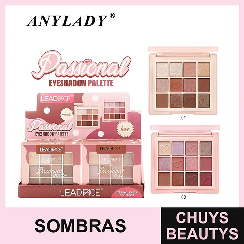 LEADFACE Passional Paleta de Sombras de Ojos de 12 Tonos - Chuys Beautys | Chuys Beautys