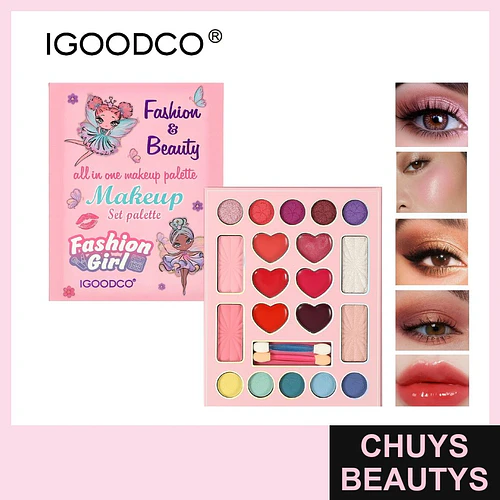 Paleta de Maquillaje Completa IGOODCO Fashion & Beauty para Niñas - Chuys Beautys | Chuys Beautys