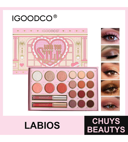 Paleta de Maquillaje Completa IGOODCO® con Sombras, Rubores y Labiales "Love You Still"