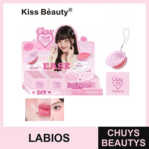 Maquillaje Cremoso 2 en 1 Kiss Bèauty OLIBOLLA Glow & Lip Cheek DIY - Chuys Beautys | Chuys Beautys