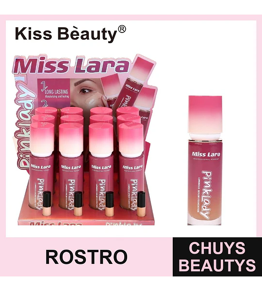 Base de Maquillaje Sérum Luminosa Miss Lara Pinklady Larga Duración