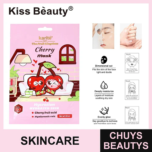 Mascarilla facial hidratante de cereza Kiss Beauty Karité The Fruit Kingdom - Chuys Beautys | Chuys Beautys