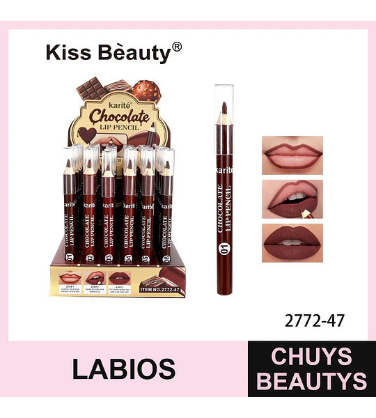 Delineador de Labios Tono Chocolate Karité Kiss Beauty