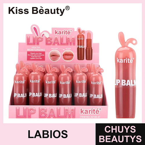 Bálsamo Labial Hidratante Karité con Diseño Conejo Kiss Beauty - Chuys Beautys | Chuys Beautys