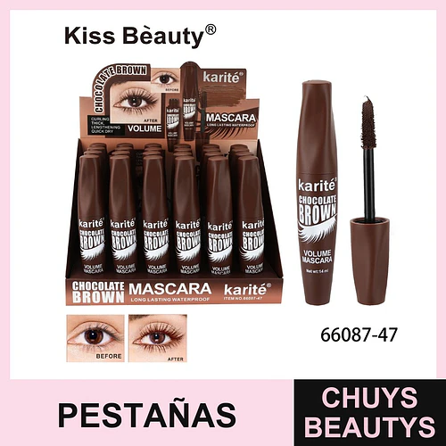 Mascara de Volumen Karité Chocolate Brown Larga Duración a Prueba de Agua - Chuys Beautys | Chuys Beautys