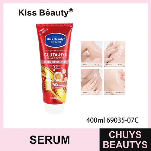 Kiss Bèauty Gluta-Hya Serum Burst Lotion Pro-Age Restore con Colágeno - Chuys Beautys | Chuys Beautys