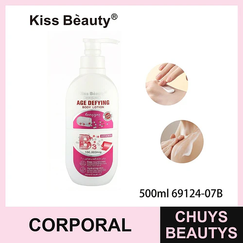 Loción Corporal Antiedad Energizante con Vitamina B3 Kiss Beauty - Chuys Beautys | Chuys Beautys