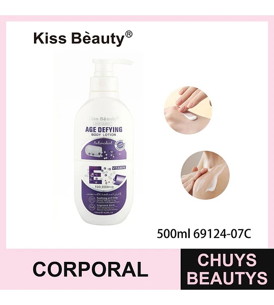 Loción Corporal Antiedad con Vitamina E y Antioxidantes Kiss Beauty