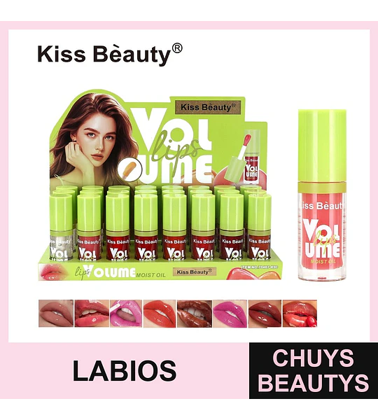 Brillo Labial Voluminizador con Aceite Hidratante Kiss Bèauty