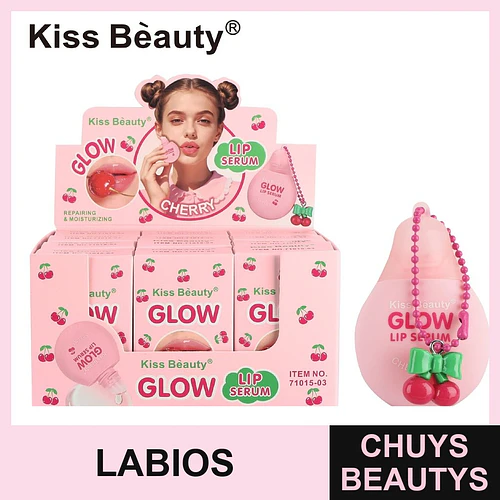 Kiss Bèauty Glow Lip Serum Reparador e Hidratante Sabor Cereza - Chuys Beautys | Chuys Beautys
