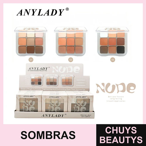 Paleta de Sombras de Ojos Nude Matte de Larga Duración ANYLADY - Chuys Beautys | Chuys Beautys