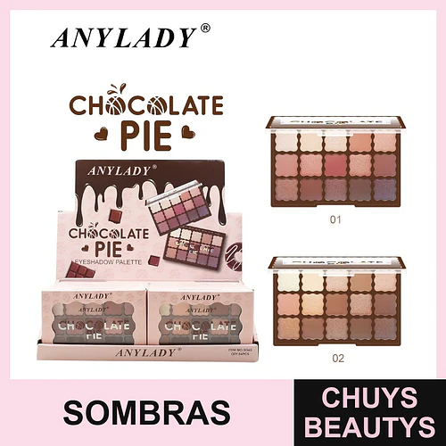 Paleta de Sombras de Ojos AnyLady Chocolate Pie con 16 Tonos - Chuys Beautys | Chuys Beautys