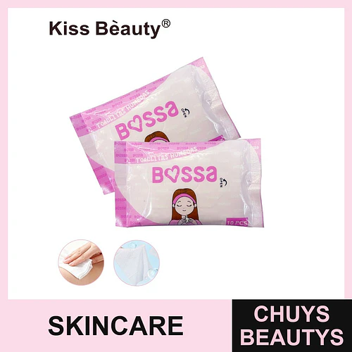 Toallitas Húmedas Refrescantes Kiss Beauty Bossa para Limpieza Facial - Chuys Beautys | Chuys Beautys