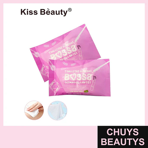 Toallitas Húmedas Desmaquillantes con Aloe Vera Kiss Bèauty - Chuys Beautys | Chuys Beautys