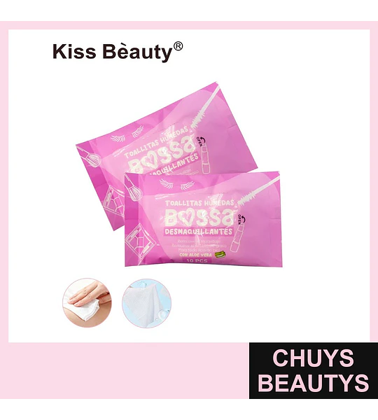 Toallitas Húmedas Desmaquillantes con Aloe Vera Kiss Bèauty