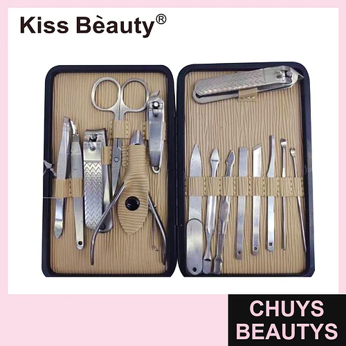 Set de Manicura y Pedicura Profesional Kiss Bèauty de 15 Piezas - Chuys Beautys | Chuys Beautys