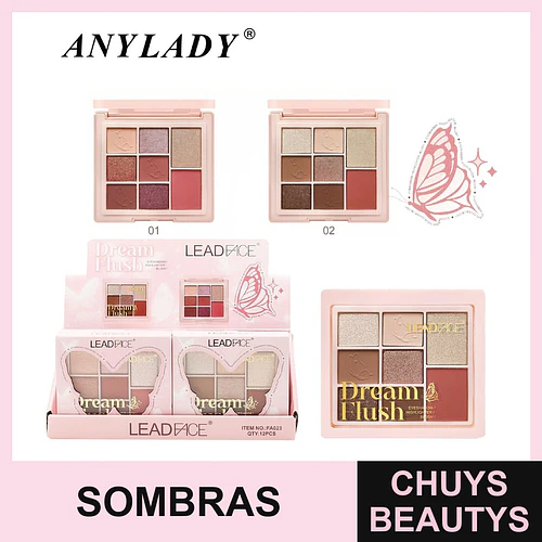 Paleta de Sombras y Rubor LEADFACE Dream Flush con 8 Tonos Versátiles - Chuys Beautys | Chuys Beautys