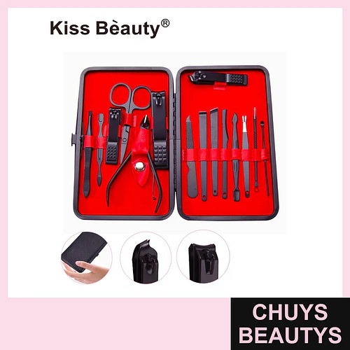 Set de Manicura y Pedicura Profesional de 15 Piezas Kiss Bèauty - Chuys Beautys | Chuys Beautys