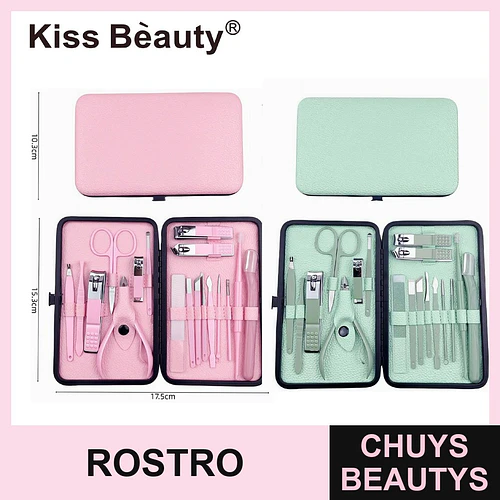 Set de Manicura y Pedicura Profesional Kiss Bèauty con Estuche Compacto - Chuys Beautys | Chuys Beautys