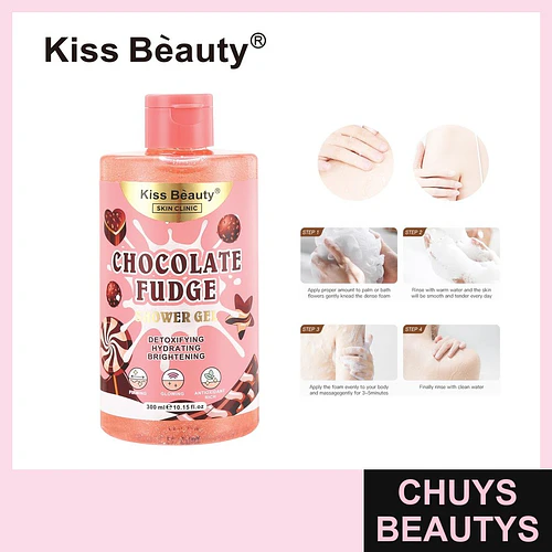 Gel de Ducha Chocolate Fudge Detoxificante Kiss Beauty Skin Clinic - Chuys Beautys | Chuys Beautys