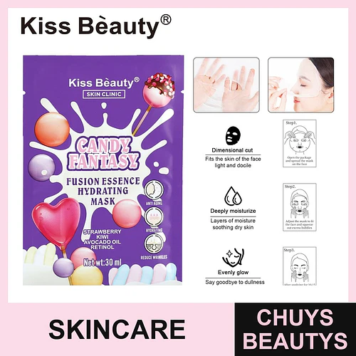 Mascarilla Facial Hidratante Kiss Beauty Candy Fantasy con Retinol - Chuys Beautys | Chuys Beautys