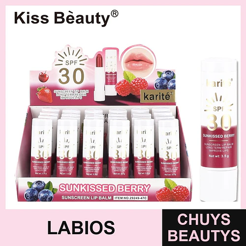 Bálsamo Labial Protector Solar SPF 30 Sunkissed Berry Kiss Beauty - Chuys Beautys | Chuys Beautys