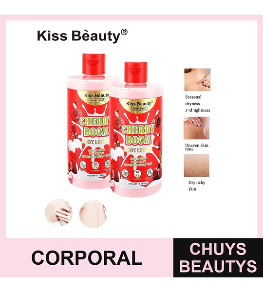 Loción Corporal Hidratante y Aclarante Cherry Boom Kiss Bèauty