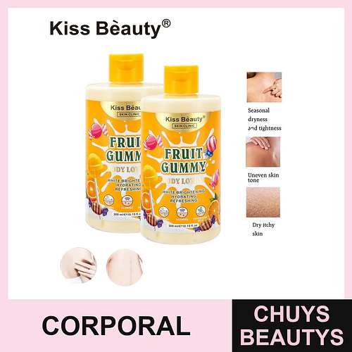 Loción Corporal Aclarante Hidratante Refrescante Kiss Beauty Fruit Gummy - Chuys Beautys | Chuys Beautys
