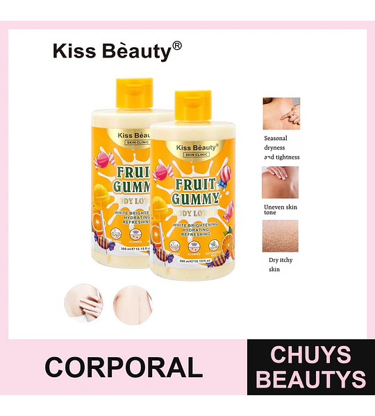 Loción Corporal Aclarante Hidratante Refrescante Kiss Beauty Fruit Gummy