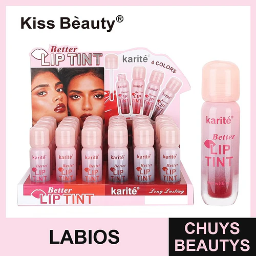 Tinta de Labios Kiss Beauty Karité Better Lip Tint Larga Duración 4 Tonos - Chuys Beautys | Chuys Beautys