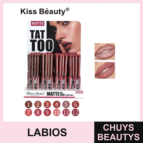 Delineador de Labios Matte Tattoo Kiss Beauty Miss Demi - Chuys Beautys | Chuys Beautys
