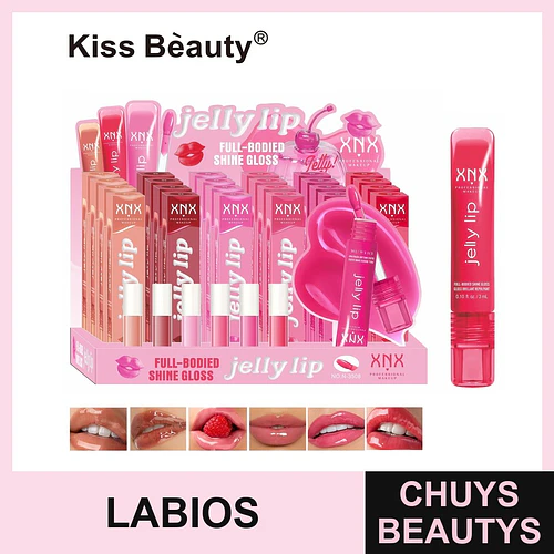 Brillo labial efecto gel Kiss Beauty XNX Full-Bodied Shine Gloss - Chuys Beautys | Chuys Beautys
