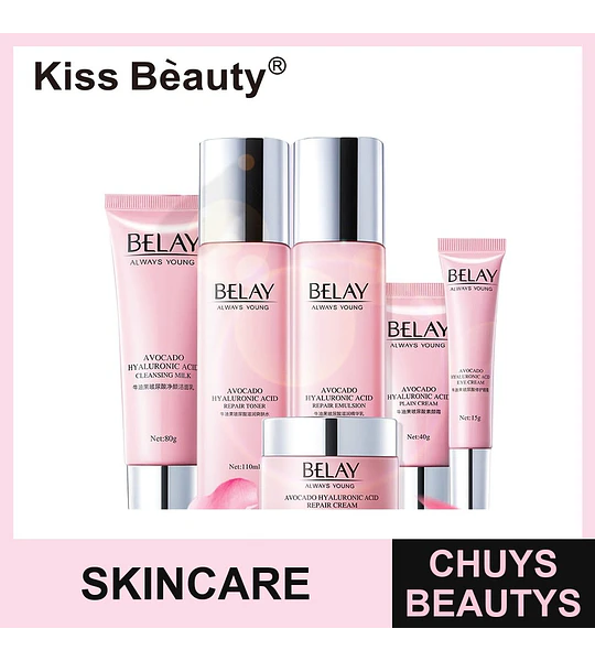Set de Cuidado Facial Reparador Belay con Aguacate y Ácido Hialurónico