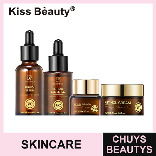 Kit de Skincare Facial Anti-Edad con Retinol y Vitamina C Kiss Beauty - Chuys Beautys | Chuys Beautys