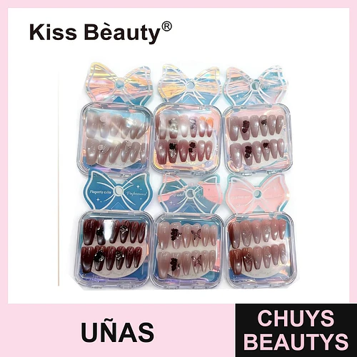 Uñas Postizas Press-On Kiss Bèauty con Diseños Variados y Elegantes - Chuys Beautys | Chuys Beautys