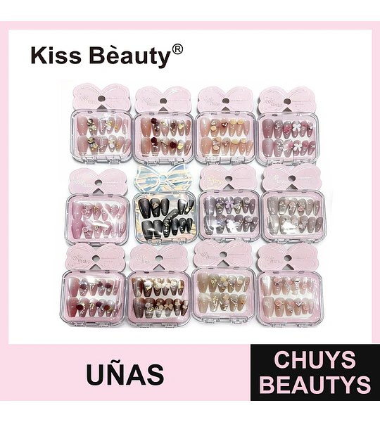 Set de Uñas Postizas Decoradas Variadas Kiss Bèauty GO-911
